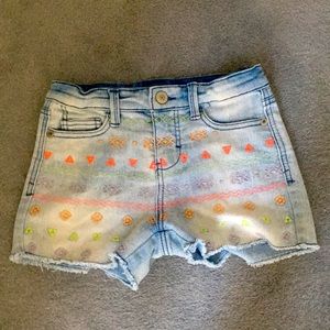 Cherokee jean shorts with a cute pattern